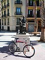 Català: Maternitat. Pl. Navas (Barcelona). Escultor: Joan Rebull. Material: bronze sobre pedestal de pedra. Obra de 1960, col·locada en l'actual emplaçament 1982 i substituïda per una còpia de bronze el 1995, restaurada 2012.. This is a photo of public art indexed in the cataloge Art Públic of Barcelona (Spain) under the code number 3039-1 (prefixed with territorial id: 08019/3039-1) Object location 41° 22′ 27.19″ N, 2° 09′ 32.87″ E  View all coordinates using: OpenStreetMap