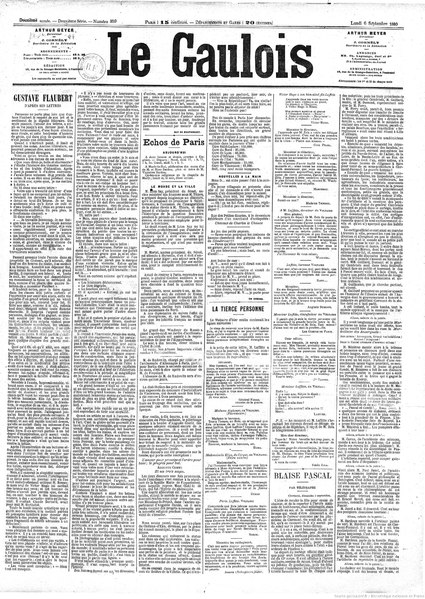 File:Maupassant - Gustave Flaubert d’après ses lettres, paru dans Le Gaulois, 6 septembre 1880.djvu