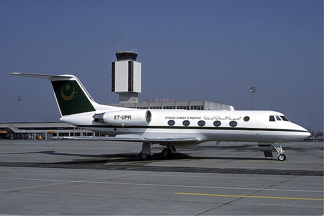 طائرة غرومان جالف ستريم الثانية تابعة للجمهورية الإسلامية الموريتانية.