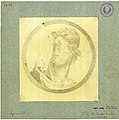 Medallion from the atrium of the House of the Greek Epigrams Pompeii depicting Hephaestus (Vulcan) with beard.jpg