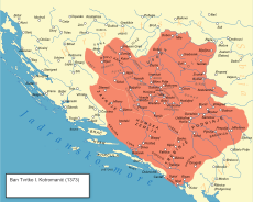 Medieval Bosnian State in 1373.svg