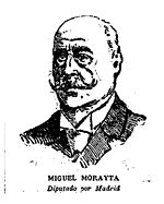 Illustration of Miguel Morayta y Sagrario in El País. Issue of March 25, 1903.