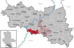 Läget för kommunen Molauer Land i Burgenlandkreis