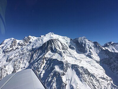 Mont Blanc viewed from the plane