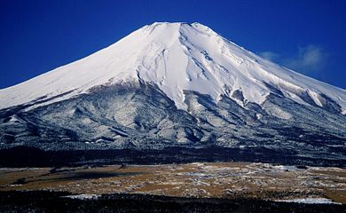 The summit of Mount Fuji on Honshū is the highest point in the Japanese Archipelago.