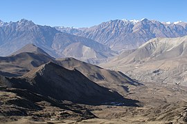 Panoramic view of Muktinath Valley