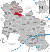 Lage der Gemeinde Munningen im Landkreis Donau-Ries