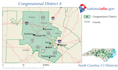 North Carolina's 4th congressional district in 2010 NC 4thCongressional District.gif