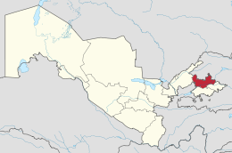 Região de Namangan - Localização
