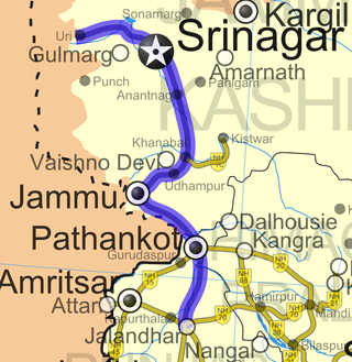 <span class="mw-page-title-main">National Highway 1A (India, old numbering)</span> Former name for a highway in India