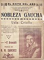 "Nobleza Gaucha", letra: Francisco Brancatti, música: Rafael M. Sánchez (1929)