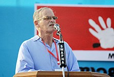 Norman Finkelstein at Solidarity stage in 2013.