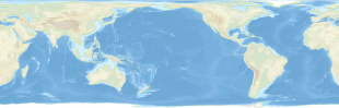 Lambert cylindrical equal-area projection of the world, central meridian at 160degW to focus the map on the oceans. Oceans base map.svg