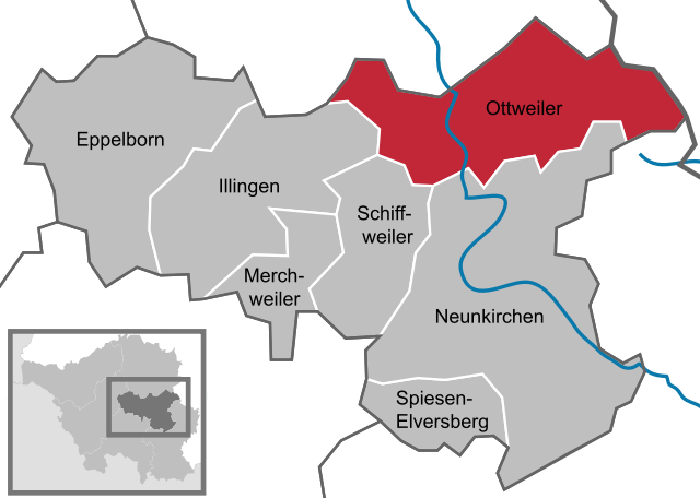 Poziția localității Ottweiler