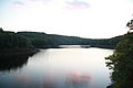 Čeština: Celkový pohled na Mohelenskou vodní nádrž u Mohelna, okr. Třebíč. English: Overview of Mohelno Reservoir near Mohelno, Třebíč District.