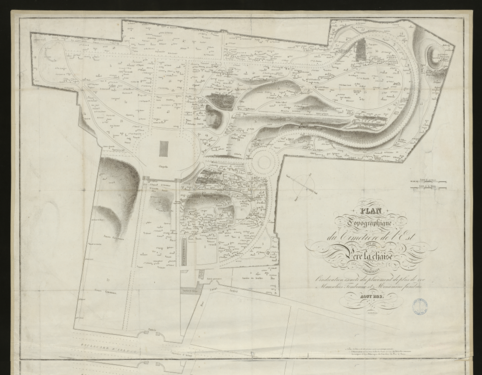 Plan du cimétière du Père-Lachaise, 1822