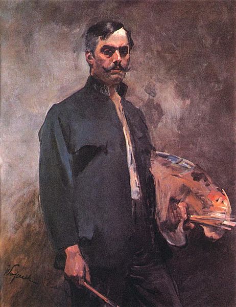 File:PL Wojciech Kossak Autoportret z paleta.jpg