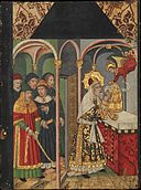 Panel with the Angel Appearing to Zacharias (from a Retable depicting Saint John the Baptist and scenes from his life) MET DP212506.jpg