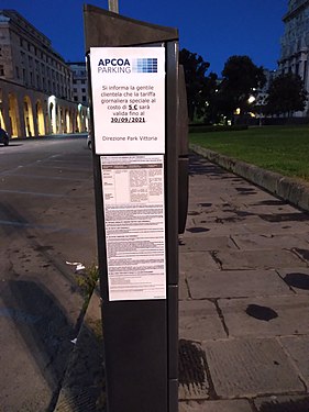 Parking meter in Genova