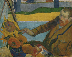 Vincent van Gogh peignant les tournesols