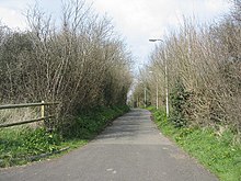 Pencoedtre Lane in 2007 before development. Pencoedtre Lane, Barry. - geograph.org.uk - 383687.jpg