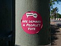 People's Vote sticker on a lampost in Shortlands.