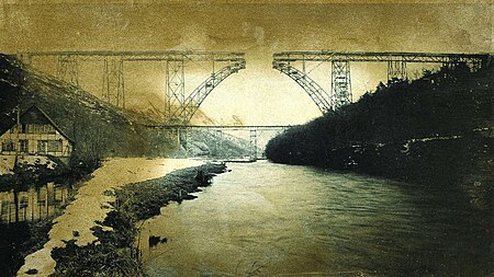 Photo Müngstener Talbrücke um 1897