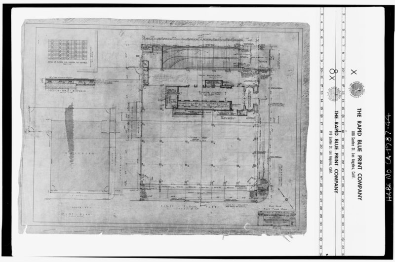 File:Photocopy of drawing (Source unknown, 1928) Rapid Blue Print Co., Los Angeles, CA, Photographer, Date unknown FIRST FLOOR PLAN - Richfield Oil Building, 555 South Flower Street HABS CAL,19-LOSAN,67-44.tif