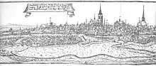 Engraving of Plzeň from 1602
