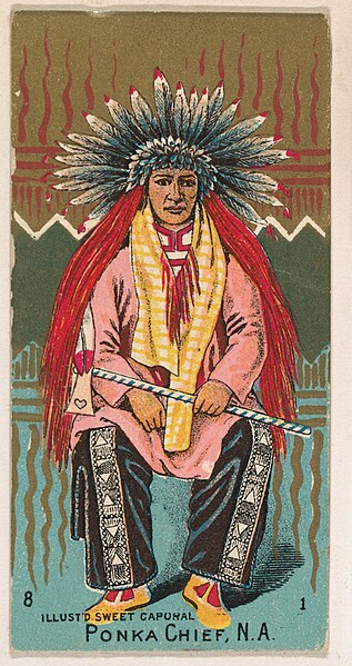 File:Ponka Chief, North America, from the Military Series (N224) issued by Kinney Tobacco Company to promote Sweet Caporal Cigarettes MET DPB872377.jpg