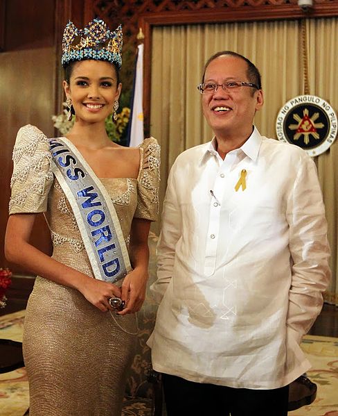 File:President Benigno S. Aquino III congratulates Miss World 2013 Megan Young.jpg