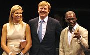 Princess Máxima, Prince Willem-Alexander & Clarence Seedorf (22 November 2012)