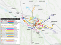 Plan du réseau de bus IDELIS (Pau) entre 2010 et 2011 (2023)