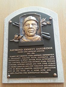 Plaque of Ray Dandridge at the Baseball Hall of Fame