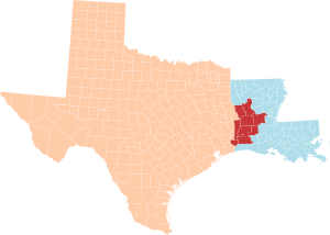 Map of Louisiana and Texas showing parishes and counties historically associated with Louisiana Redbone people.

.mw-parser-output .legend{page-break-inside:avoid;break-inside:avoid-column}.mw-parser-output .legend-color{display:inline-block;min-width:1.25em;height:1.25em;line-height:1.25;margin:1px 0;text-align:center;border:1px solid black;background-color:transparent;color:black}.mw-parser-output .legend-text{}
Traditional Redbone parishes and counties
Louisiana
Texas Redbone Parishes & Counties.svg