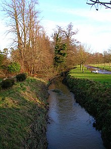 The River Grom by the entrance to Groombridge Place.