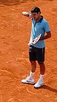 Roger Federer tijdens het door hem gewonnen Roland Garros 2009