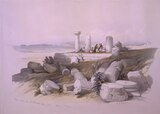 Depiction of the Umm al-Amad ruins in 1839