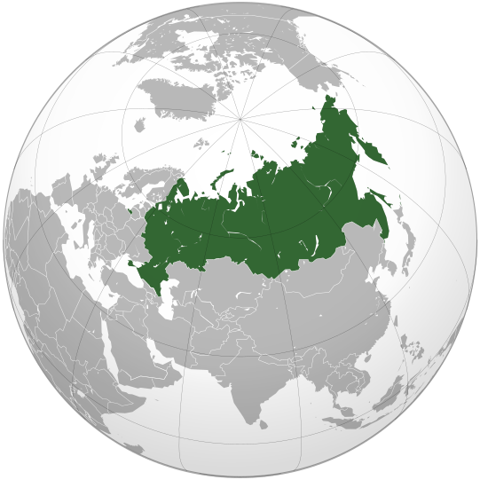 File:Russian Federation 2014 (orthographic projection) with Crimea.svg
Description	
English: Russian Federation with Crimea displayed as integral part of Russia
Date	19 March 2014, 13:44:11
Source	Own work
Author	Espanolf
Other versions	
Russia without Crimea
Russia with Crimea shown as disputed territory of Russia
Russia with Crimea shown as claimed territory of Russia