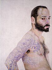 Avi, 2007, color pencils on wood, 122x92cm