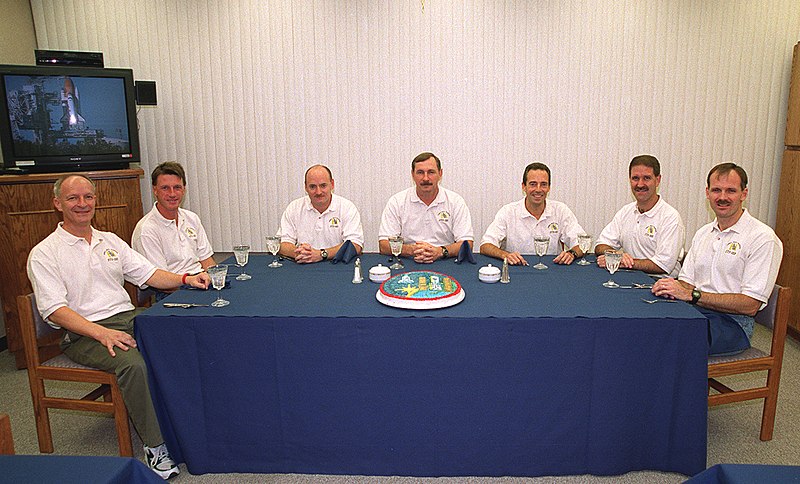 File:STS-103 preflight breakfast.jpg