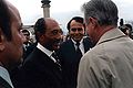 President Anwar Sadat of Egypt is welcomed by Secretary of State Cyrus Vance (1980)