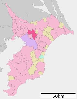 Sakuran sijainti Chiban prefektuurissa