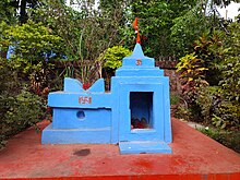 A small Samadhi (memorial) shrine of Mayaji Bhatkar (Mainak Bhandari), Bhatye village, Ratnagiri