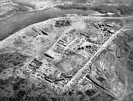 Fotografía aérea de la fortaleza de Sarkel, 1951