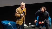 Scorsese with Edgar Wright at the London Film Festival in 2023 ScorseseScreentalk071023 (6 of 27) (53241781347).jpg