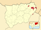 Расположение муниципалитета Сегура-де-ла-Сьерра на карте провинции