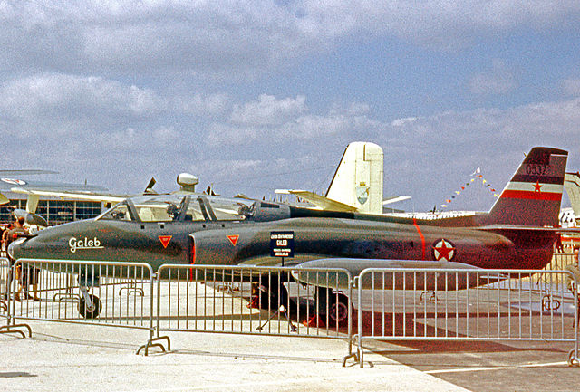 Soko G-2 Galeb of the Yugoslav Air Force exhibited by the company at the 1963 Paris Air Show