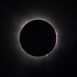 Totality as seen from Plano, Texas