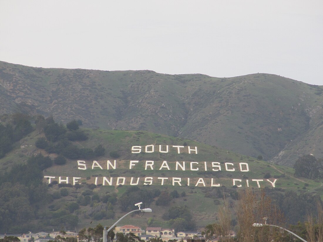 South San Francisco hillside sign